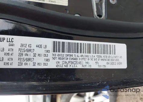 2012 Jeep Patriot Latitude z USA, uszkodzony, nr VIN 1C4NJPFBXCD514911